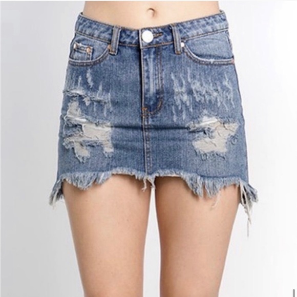Signature Eight Jean Skirt - Picture 1 of 6